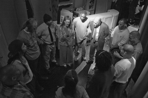 In-our-circle-backstageBW